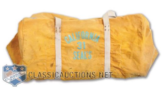 Gary Simmons 1975-76 California Golden Seals Game-Used Equipment Bag