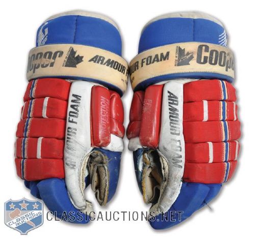 Lou Franceschettis Mid-1980s Washington Capitals Game-Worn Gloves