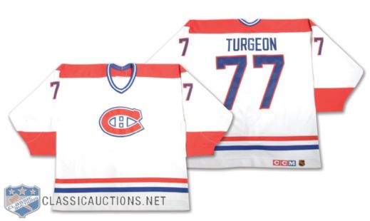 Pierre Turgeons 1995-96 Montreal Canadiens Game-Worn Jersey with LOA