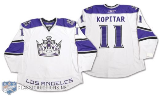 Anze Kopitars 2007-08 Los Angeles Kings Game-Worn Jersey with Team LOA