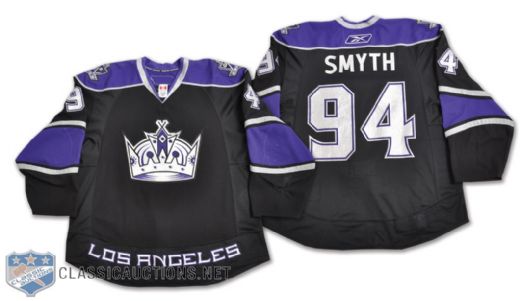 Ryan Smyths 2009-10 Los Angeles Kings Game-Worn Jersey with Team LOA