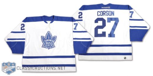 Shayne Corsons 2000-01 Toronto Maple Leafs Game-Worn Alternate Jersey with Team LOA