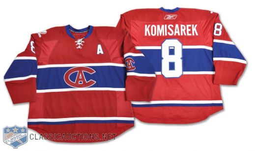 Mike Komisareks 2008-09 Montreal Canadiens "1915-16" Centennial Game-Worn Jersey with Team LOA