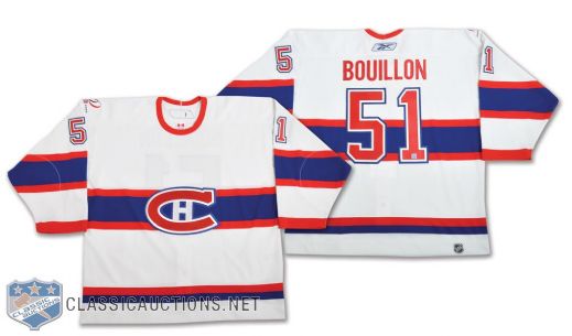 Francis Bouillons 2008-09 Montreal Canadiens "1945-46" Centennial Game-Worn Jersey with Team LOA