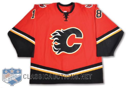 Matthew Lombardis 2006-07 Calgary Flames Game-Worn Jersey with Team LOA