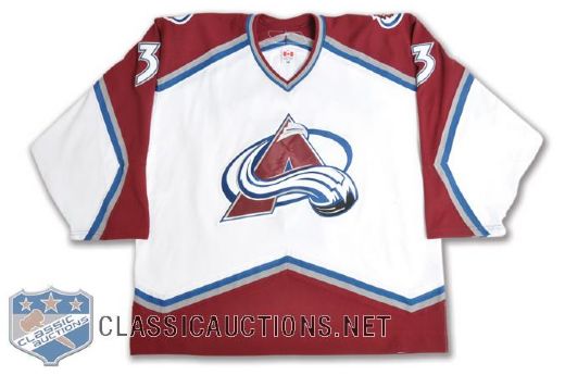 Karlis Skrastins 2006-07 Colorado Avalanche Game-Worn Jersey with Team LOA