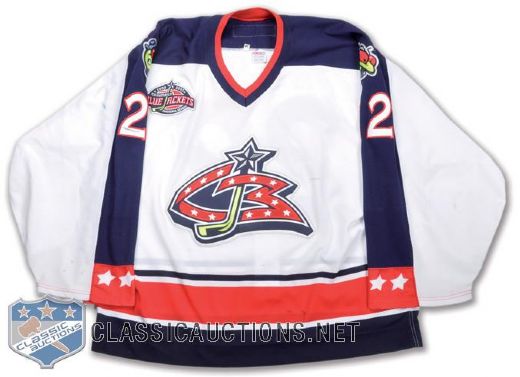 Chris Nielsens 2000-01 Columbus Blue Jackets Inaugural Season Game-Worn Jersey with Team LOA