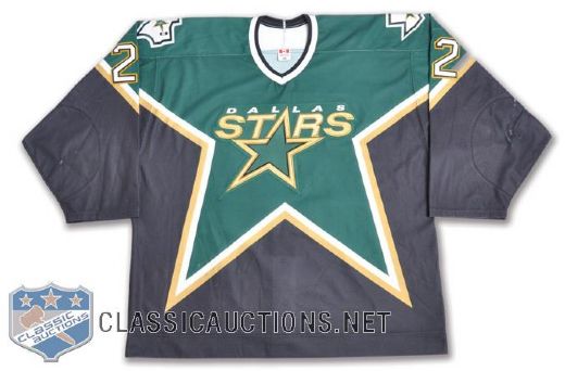 Kirk Mullers 2002-03 Dallas Stars Game-Worn Jersey - Team Repairs!