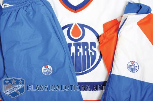 Edmonton Oilers 1992-93 Game Jersey Plus Oilers Jacket And Pants