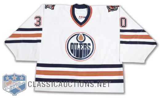 Jussi Markkanens 2005-06 Edmonton Oilers Game-Worn Jersey with Team LOA