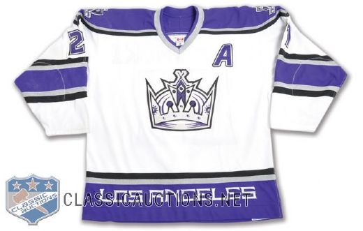 Bryan Smolinskis 2002-03 Los Angeles Kings Game-Worn Alternate Captains Jersey with LOA
