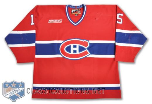 Dainius Zubrus 1999-00 Montreal Canadiens Game-Worn Jersey with "NHL 2000" Patch