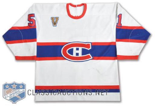 Francis Bouillons 2003-04 Montreal Canadiens Game-Worn Vintage Jersey with LOA