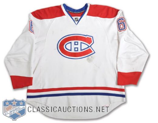 Tom Kostopoulos 2007-08 Montreal Canadiens Game-Worn Jersey with Team LOA - Photo-Matched!