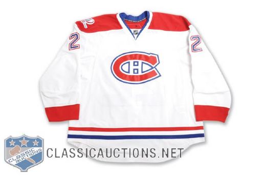 Paul Maras 2009-10 Montreal Canadiens Game-Worn Jersey with Centennial Patch and Team LOA