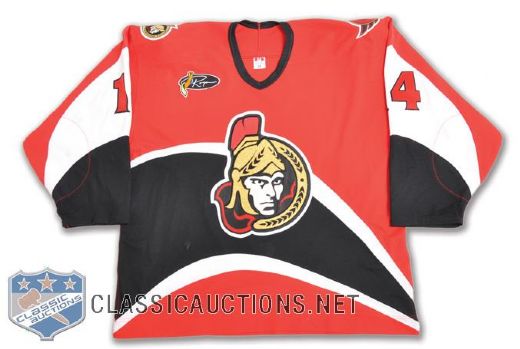 Radek Bonks 2003-04 Ottawa Senators Game-Worn Jersey with Roger Neilson Patch and LOA