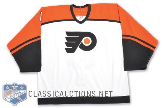 Chris Theriens 2002-03 Philadelphia Flyers Game-Worn Playoffs Jersey with LOA