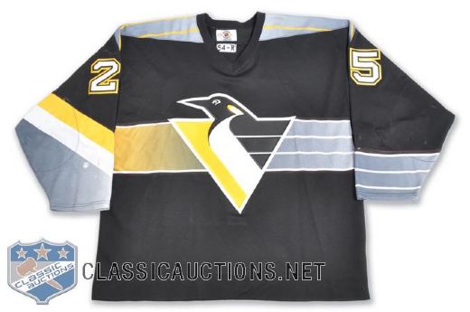 Dan Kesas 1998-99 Pittsburgh Penguins Game-Worn Jersey - Nice Game Wear!