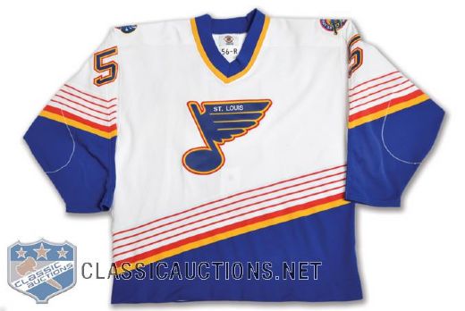 Alexander Godynyuks 1997-98 St. Louis Blues Pre-Season Game-Worn Jersey