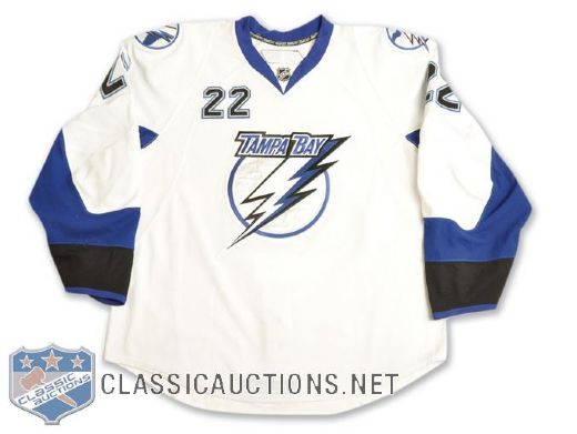 Dan Boyles 2007-08 Tampa Bay Lightning Game-Worn Jersey - Team Repairs!