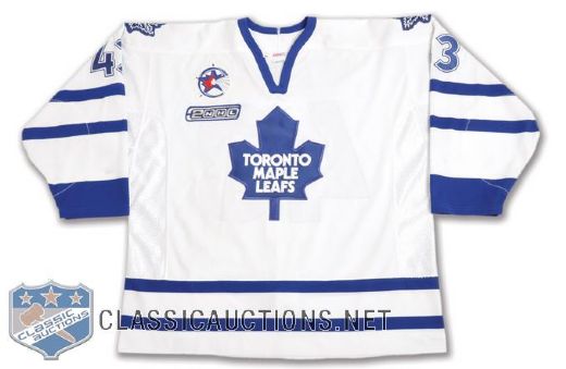 Nathan Dempseys 1999-2000 Toronto Maple Leafs Game-Worn Two-Patch Jersey
