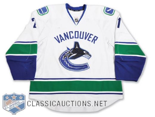Mason Raymonds 2011-12 Vancouver Canucks Game-Worn Jersey with Team COA - Photo-Matched!