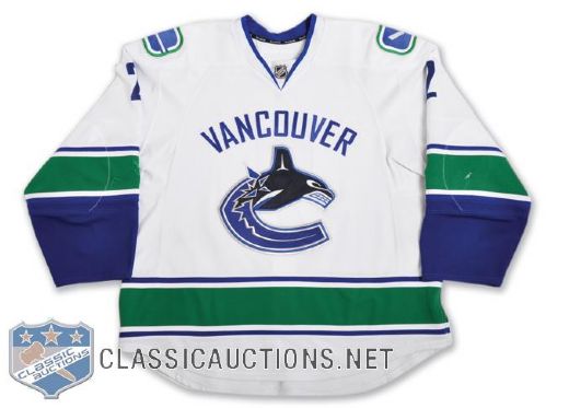 Dan Hamhuis 2011-12 Vancouver Canucks Game-Worn Jersey with Team COA - Photo-Matched!