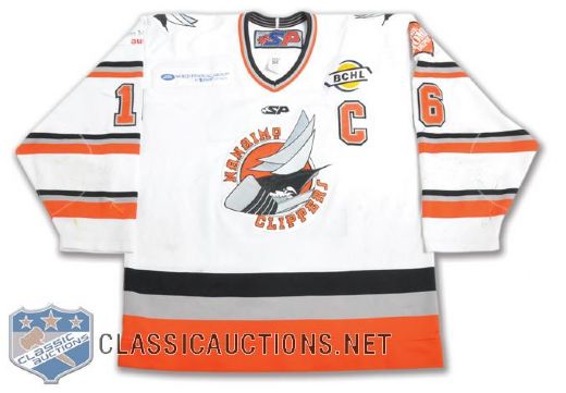 Carson Schells 2008-09 BCHL Nanaimo Clippers Game-Worn Jersey