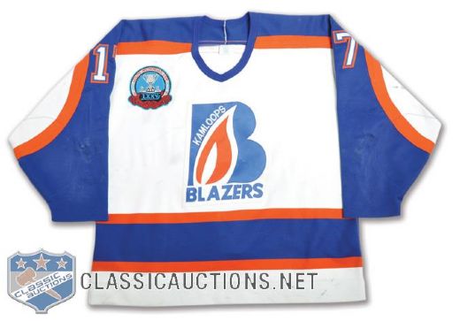 Hnat Domenichellis 1992-93 WHL Kamloops Blazers Game-Worn Jersey - Team LOA