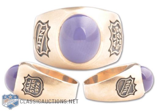 Dallas Smiths 1974 NHL All-Star Game 10K Gold Ring