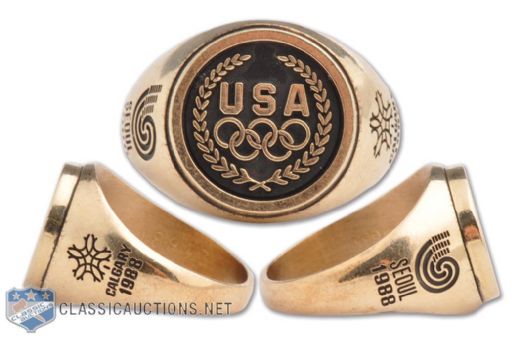 Team USA 1988 Seoul Summer Olympics / Calgary Winter Olympics 10K Gold Ring