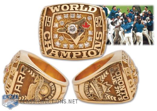 Toronto Blue Jays 1992 and 1993 World Series Championship 14K Gold and Diamond Rings