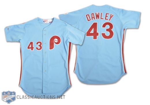 Bill Dawleys 1988 Philadelphia Phillies Game-Worn Jersey and Pants with His Signed LOA