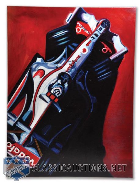 Fernando Alonso 2007 "Provocation" Original Painting by Kevin Paige (36" x 48")
