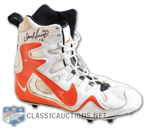 Dan Marinos 1997 Miami Dolphins Signed Game-Used Nike Shoe with LOAs - Photo-Matched!