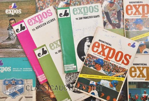 Montreal Expos 1969-1972 Program Collection of 21
