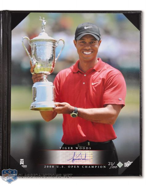 Tiger Woods 2008 US Open Champion Signed Limited-Edition Photo from UDA