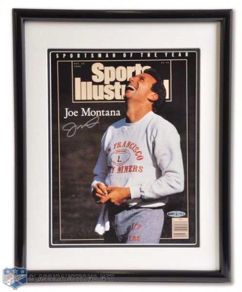 Joe Montana San Francisco 49ers "Sportsman of the Year" Signed Framed Photo from UDA
