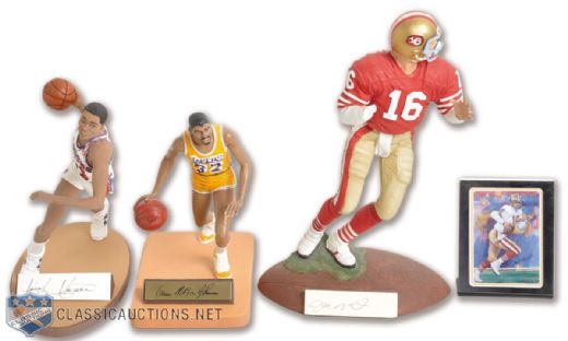 Multi-Sports Gartlan Figurine and Autographed Limited-Edition Figurine Collection of 4
