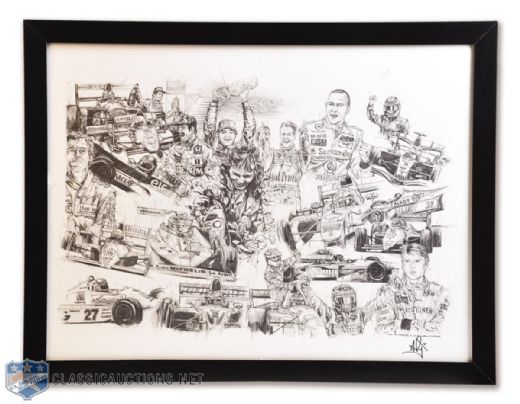 Art Rotondo 2011 Montreal GP Official Program Original Artwork- Original Unique Piece