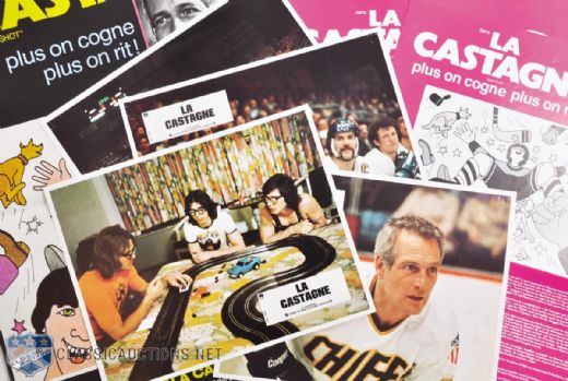 1977 Slap Shot Foreign Movie Poster and Lobby Card Collection of 21