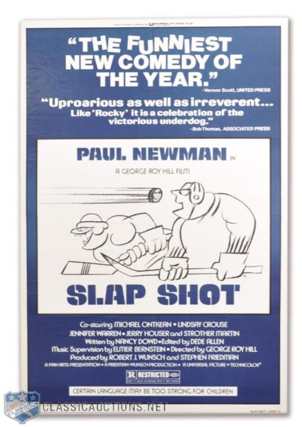 Slap Shot Original Chiefs Booster Club Film-Worn Windbreaker and Poster (40" x 27")