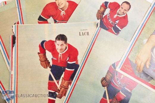 "La Patrie" 1950s Sports Photo Collection of 43 with Montreal Canadiens and Montreal Royals Stars