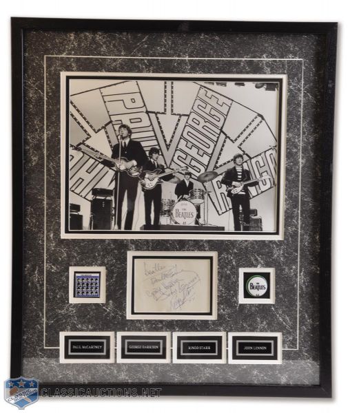 The Beatles Signed 1963 "The Beatles / Roy Orbison" Tour Framed Display
