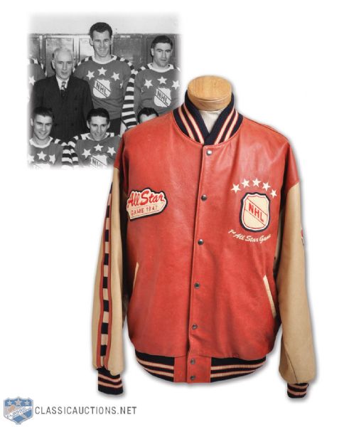 Emile "Butch" Bouchards 1947 NHL All-Star Game Roots Leather Jacket