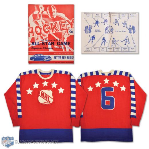 Emile "Butch" Bouchards 1950 NHL All-Star Game "All-Stars" Game-Worn Jersey