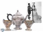 Emile "Butch" Bouchards 1955-56 Montreal Canadiens Stanley Cup Championship Three-Piece Tea Set