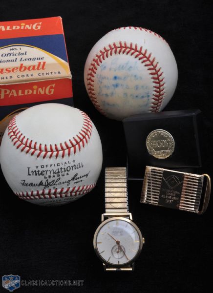Emile "Butch" Bouchards 1950s Montreal Royals Baseball Club Collection of 4