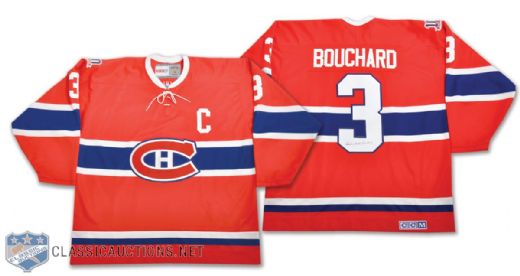 Emile "Butch" Bouchards Montreal Canadiens Ring of Honor Signed Ceremony-Worn Jersey
