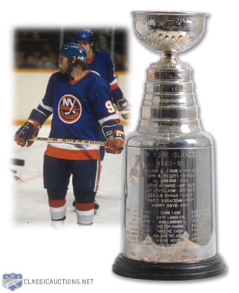 Robert "Butch" Gorings 1980-81 New York Islanders Stanley Cup Championship Trophy (13")